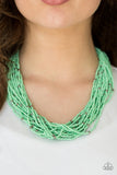 Summer Samba - Green Seed Bead Paparazzi Necklace