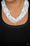 Summer Samba - White Seed Bead Paparazzi Necklace