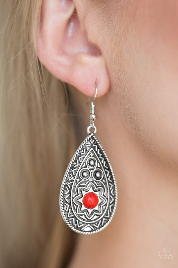 Summer Sol - Red Paparazzi Earrings