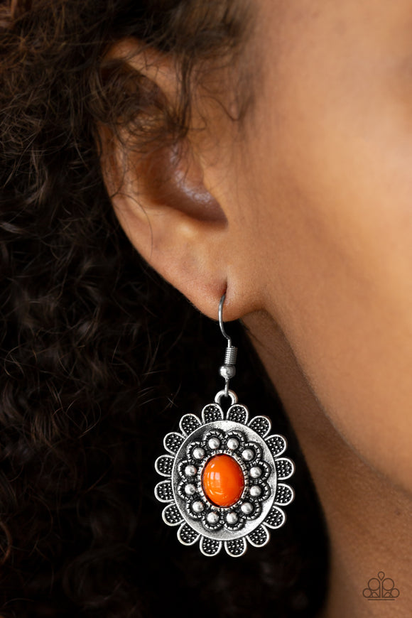 Summer Blooms - Orange Paparazzi Earrings