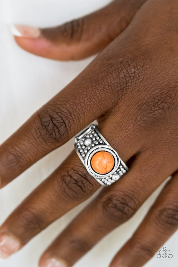 Summer Oasis - Orange Paparazzi Ring