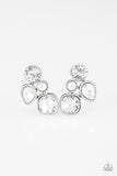 Super Superstar - White Bling Paparazzi Earrings