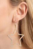 Supernova Sparkle - Gold Paparazzi Earrings