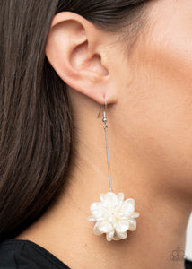 Swing Big - White Paparazzi Earrings