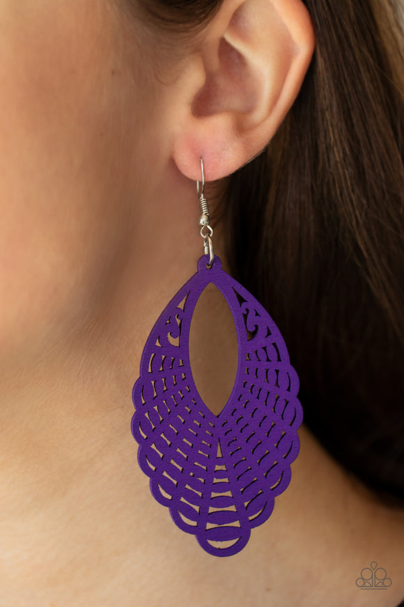 Tahiti Tankini - Purple Paparazzi Earrings