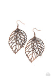 Take It or LEAF It - Copper Paparazzi Earrings