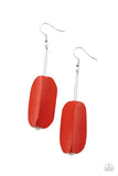 Tamarack Trail - Red Paparazzi Earrings