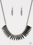 Tameless Tigress - Gunmetal Paparazzi Necklace