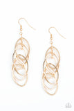 Tangle Tango - Gold Paparazzi Earrings