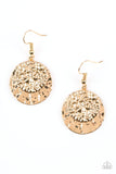 Texture Tribute - Gold Paparazzi Earrings