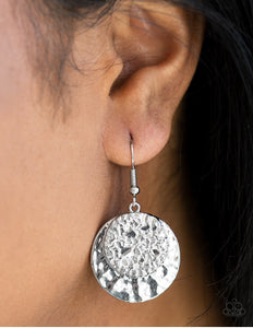 Texture Tribute - Silver Paparazzi Earrings