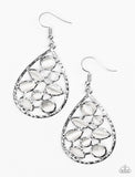 That Thing You Dew - White Paparazzi Earrings