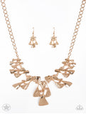 The Sands of Time - Blockbuster - Gold Paparazzi Necklace