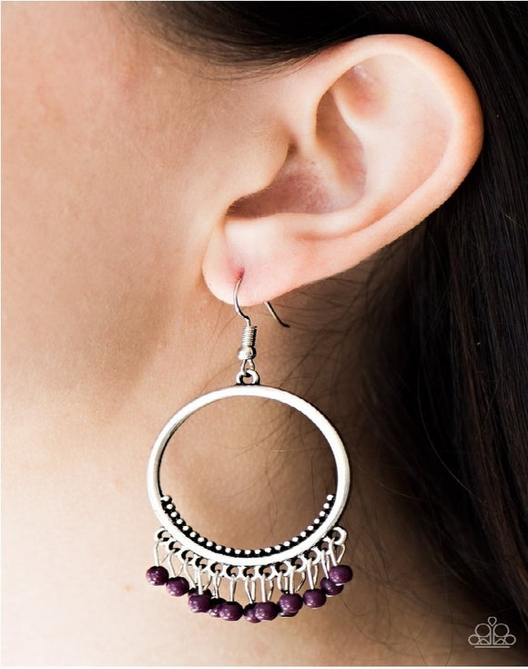 The World Is a Jungle - Purple Paparazzi Earrings