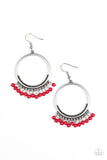 The World is a Jungle - Red Paparazzi Earrings