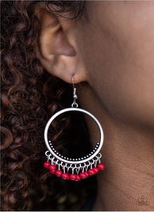 The World is a Jungle - Red Paparazzi Earrings