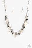 The Upstater Black Pearls - White Paparazzi Necklace