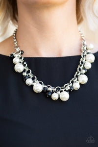 The Upstater Black Pearls - White Paparazzi Necklace