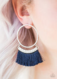 This Is Sparta - Blue Fringe Paparazzi Earrings