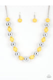 Top Pop - Yellow Paparazzi Necklace