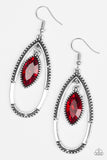 Top Rank - Red Paparazzi Earrings