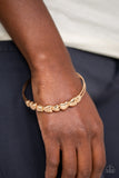 Totally Tenderhearted - Gold Paparazzi Bracelet