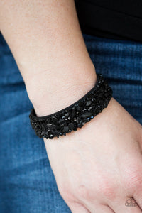 Totally Crushed It - Black Paparazzi Bracelet Wrap