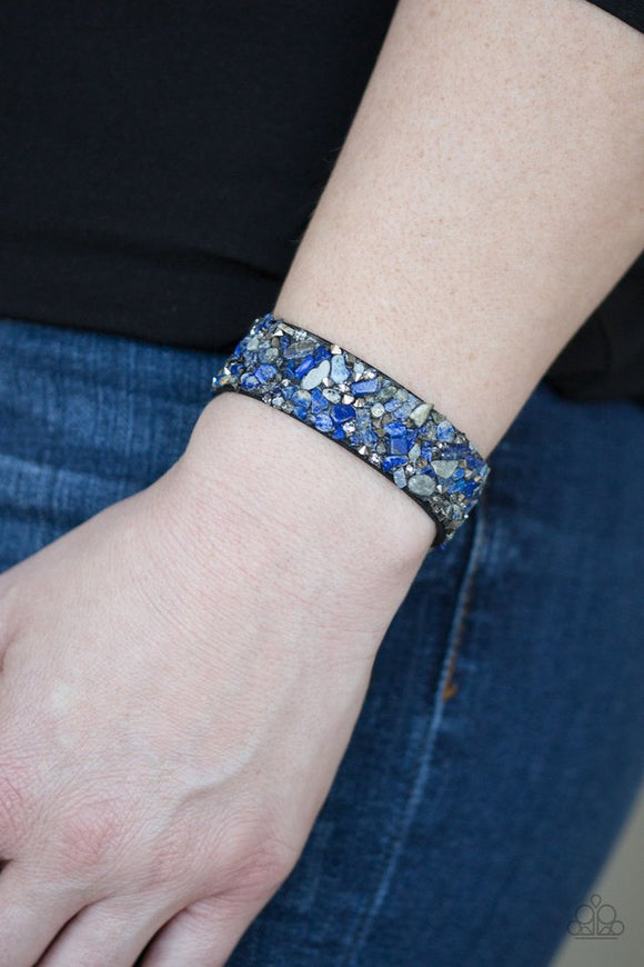 Totally Crushed it - Blue Paparazzi Bracelet Wrap