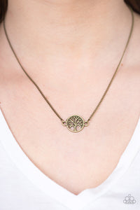 Treetop Trend - Brass Paparazzi Necklace