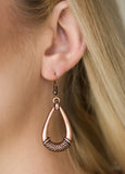 Trending Texture - Copper Paparazzi Earrings