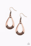 Trending Texture - Copper Paparazzi Earrings