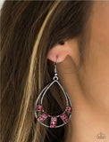 Trillion Dollar Teardrops - Red Paparazzi Earrings