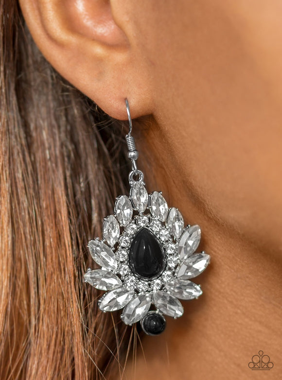 Trophy Trove - Black Bling Paparazzi Earrings