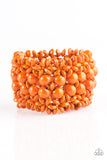 Tropical Bliss - Orange Wood Paparazzi Bracelet