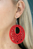 Tropical Reef - Red Paparazzi Earrings