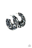 Tropically Torrid - Black Acrylic Paparazzi Earrings