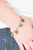 Turn Up The Heart - Brass Paparazzi Bracelet