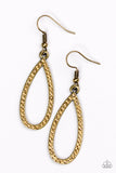 Twilight Shimmer - Brass Paparazzi Earrings