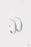 Twinkling Tinseltown - White Bling Paparazzi Earrings