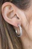 Twinkling Tinseltown - White Bling Paparazzi Earrings