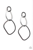 Twisted Trio - Black Paparazzi Earrings