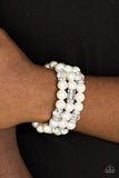 Undeniably Dapper - White Paparazzi Bracelet