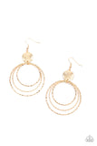 Universal Rehersal - Gold Paparazzi Earrings