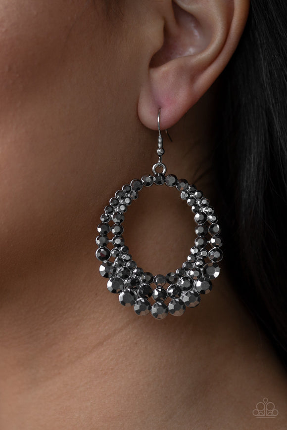 Universal Shimmer -  Silver Paparazzi Earrings