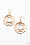 Very Vertigo - Gold Paparazzi Earrings