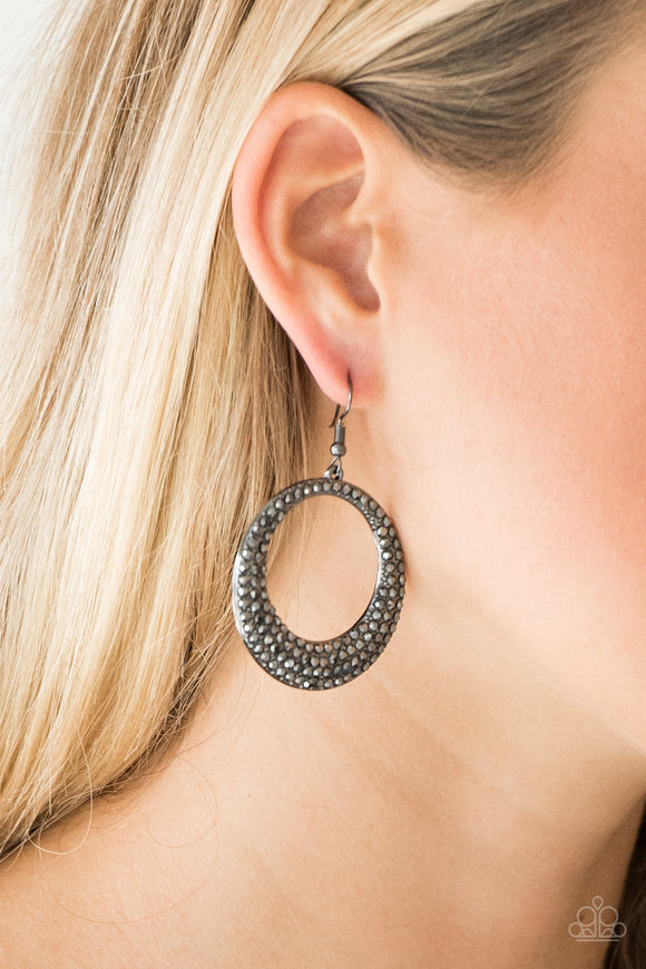 Very Victorious - Black Paparazzi Earrings