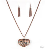 Victorian Virtue - Copper Paparazzi Necklace