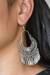 Walk On The Wildside Multi - Orange Paparazzi Earrings