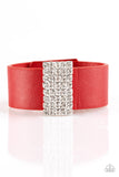 Walk The Catwalk - Red Paparazzi Bracelet Wrap