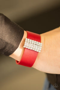 Walk The Catwalk - Red Paparazzi Bracelet Wrap